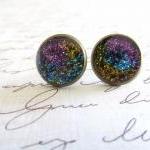 Purple Galaxy Stud Earring..